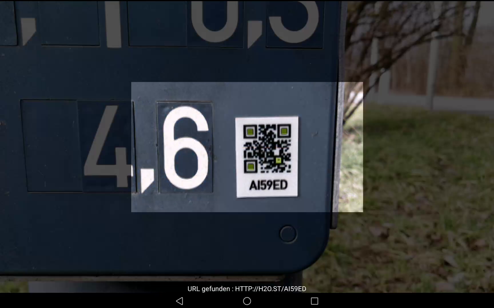 App - QR-Code am Schild scannen